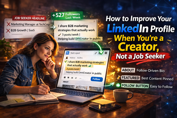 How to Improve LinkedIn Profile When You're a Creator, Not a Job Seeker